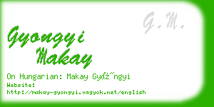 gyongyi makay business card